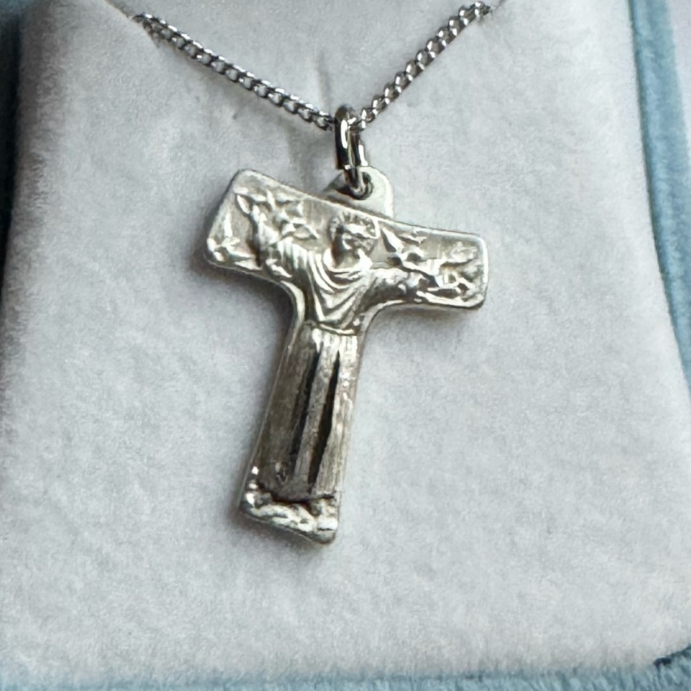New Silver 925 Cross Pendant Necklace